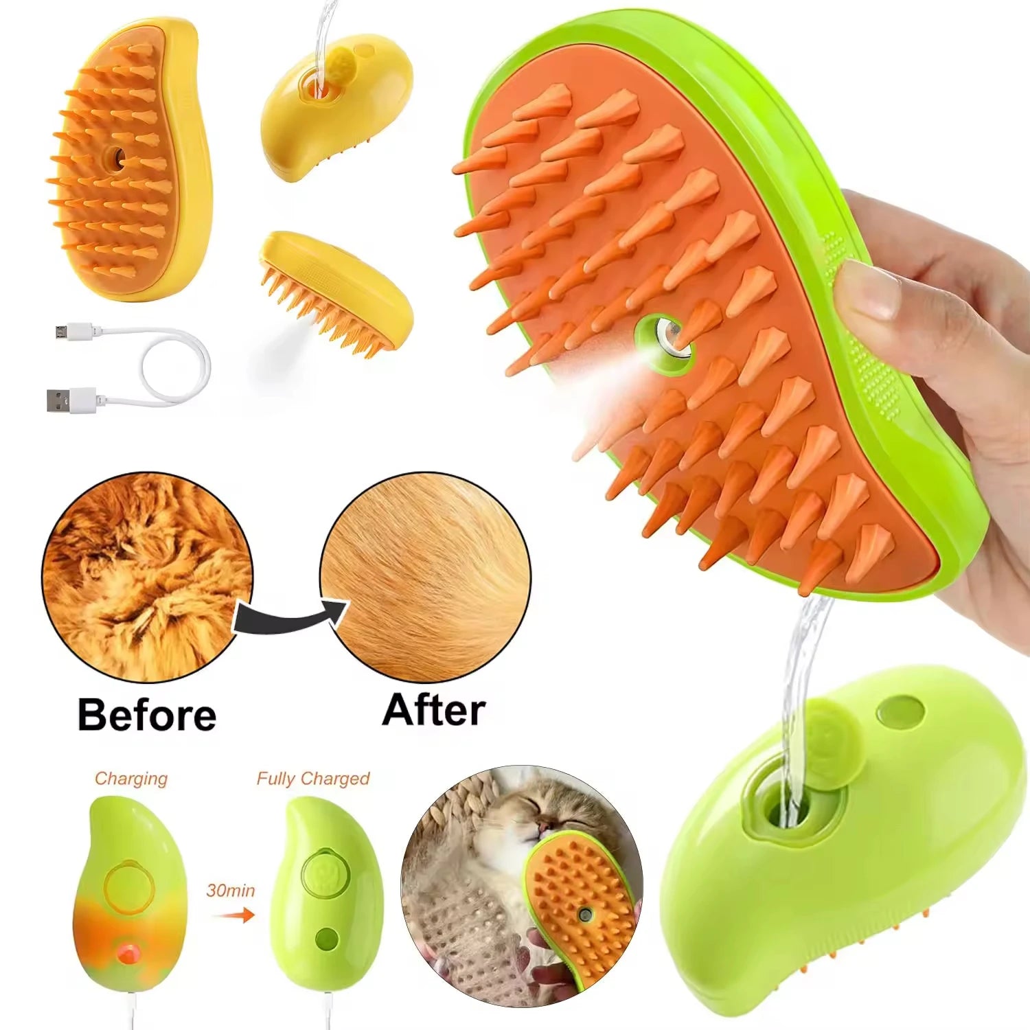 Furfresh Pet Brush: Say Goodbye to Pet Hair Everywhere!